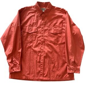 Simms Guide Shirt Mens XXL Orange‎ Good Vented Cotton Poly Fishing Shirt